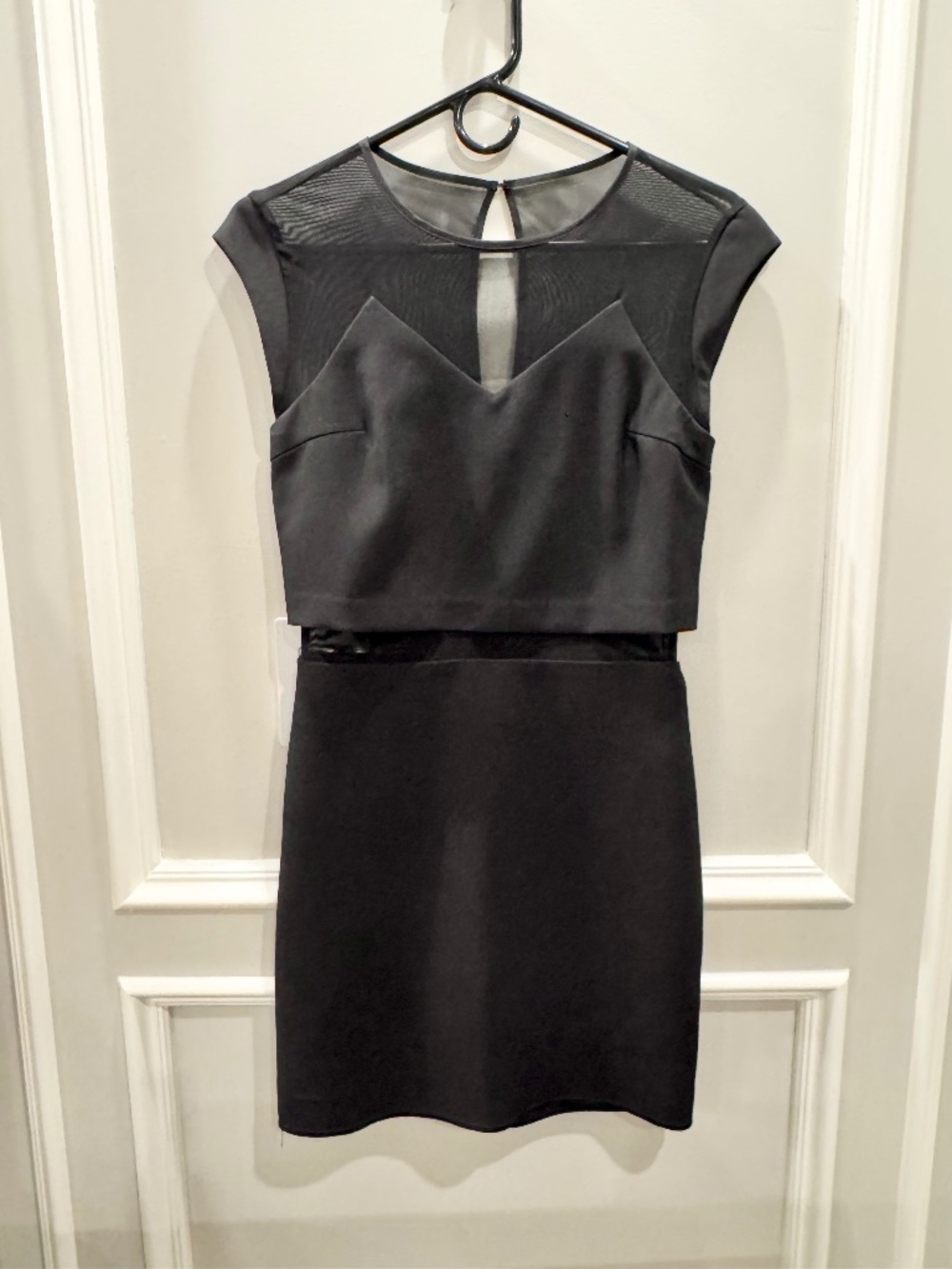 Express Black Illusion Mesh Mini Cocktail Party Dress Size S